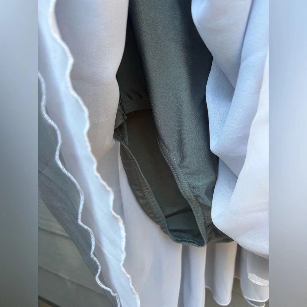 Grey Floral Figure Skating/Dance Dress - Picture 9 of 13